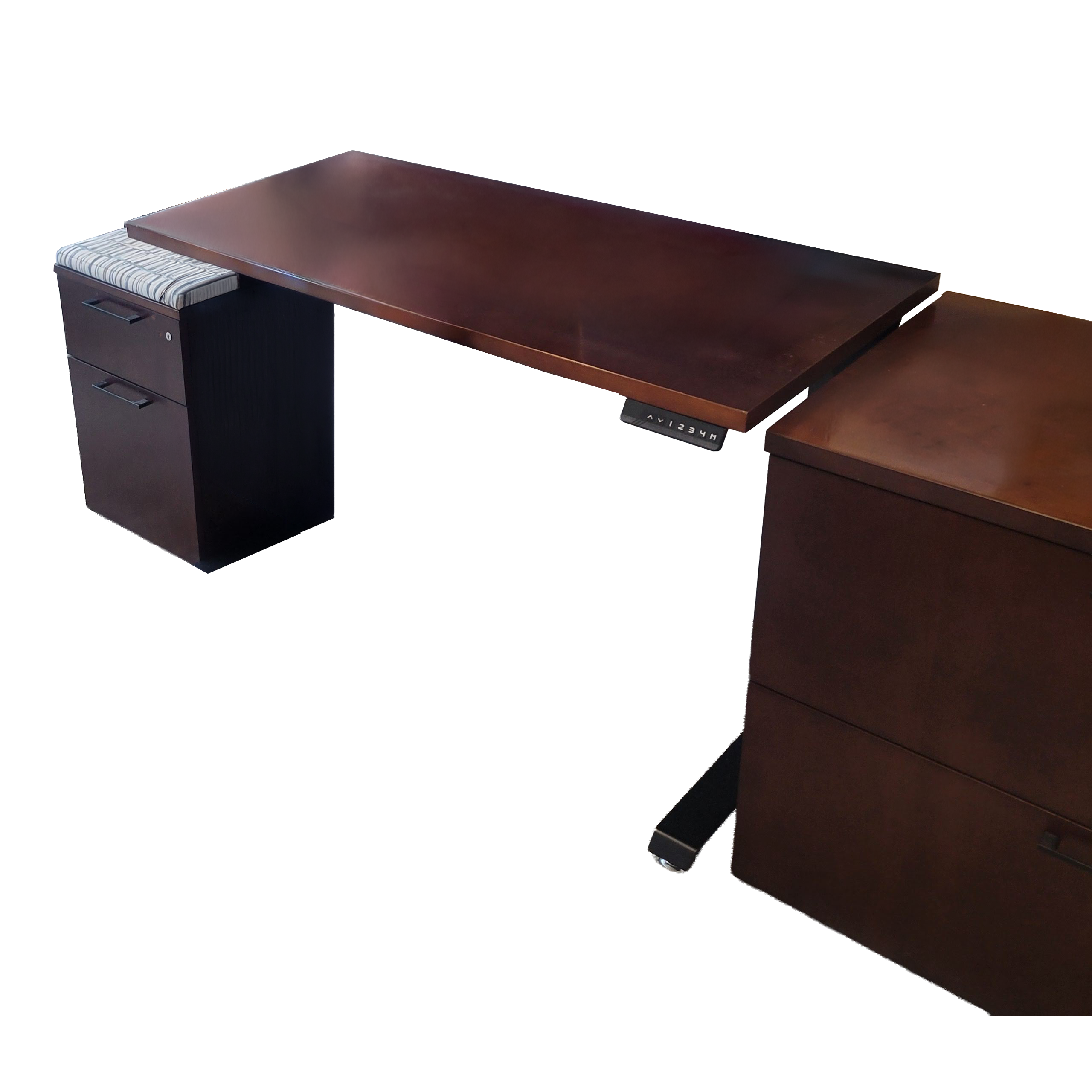 Gunlocke Sit-Stand Desk with Mobile Ped