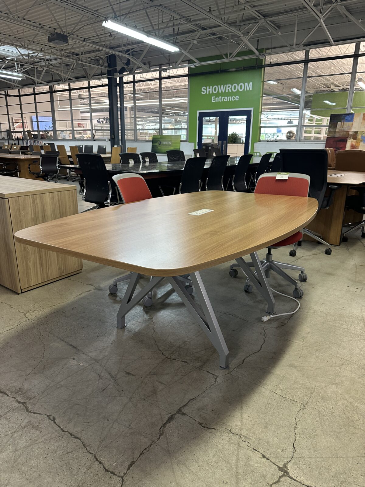 78&Prime; Cherry Laminate Powered Conference Table photo