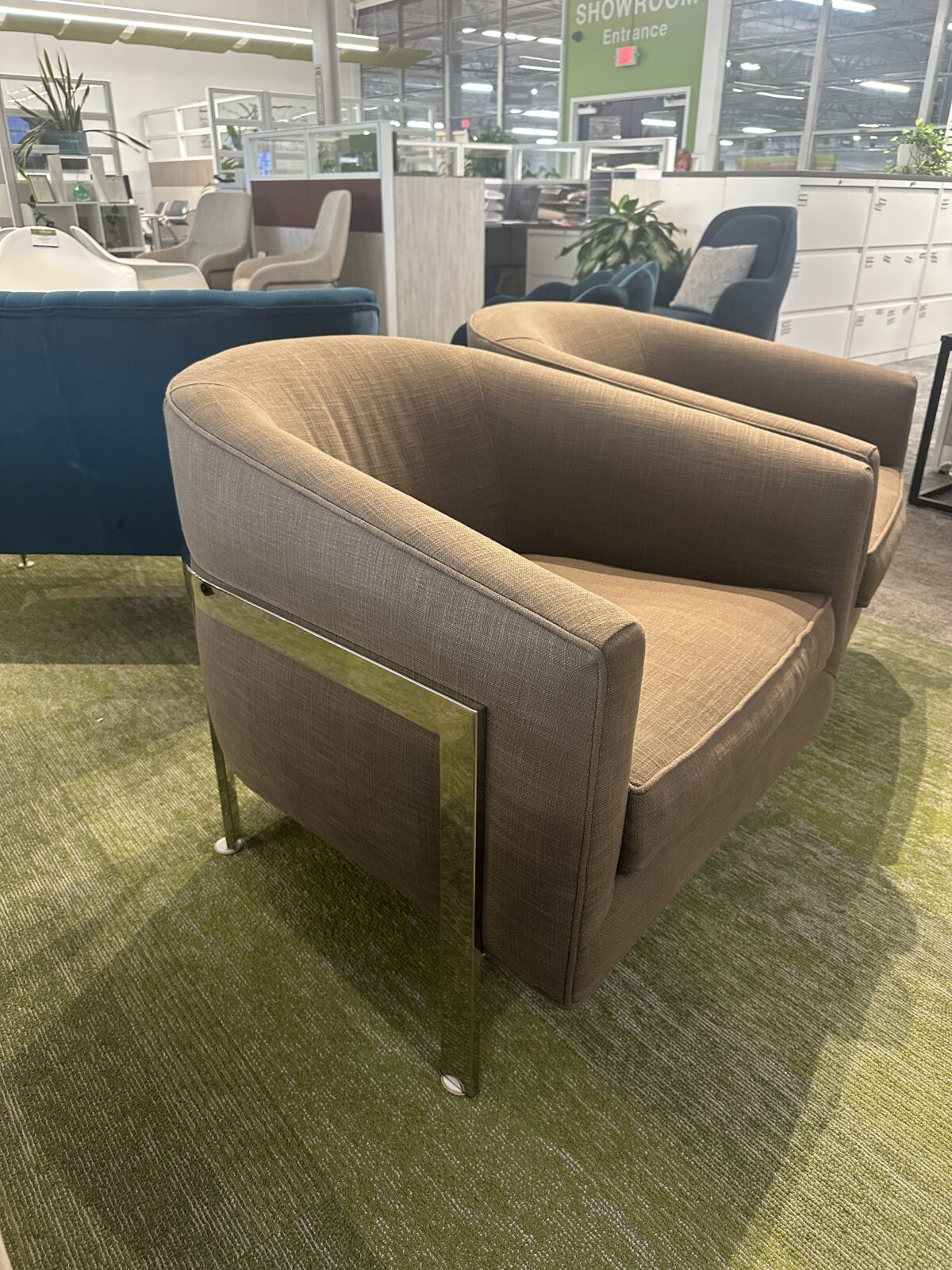 Restoration Hardware Brown Club Chair photo