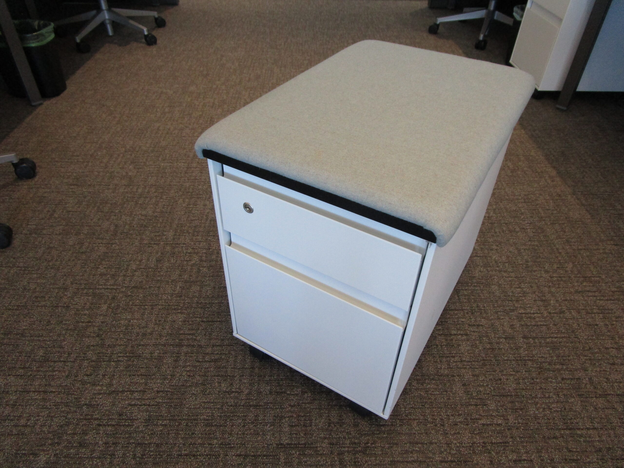 Gray Steelcase Mobile Pedestals
