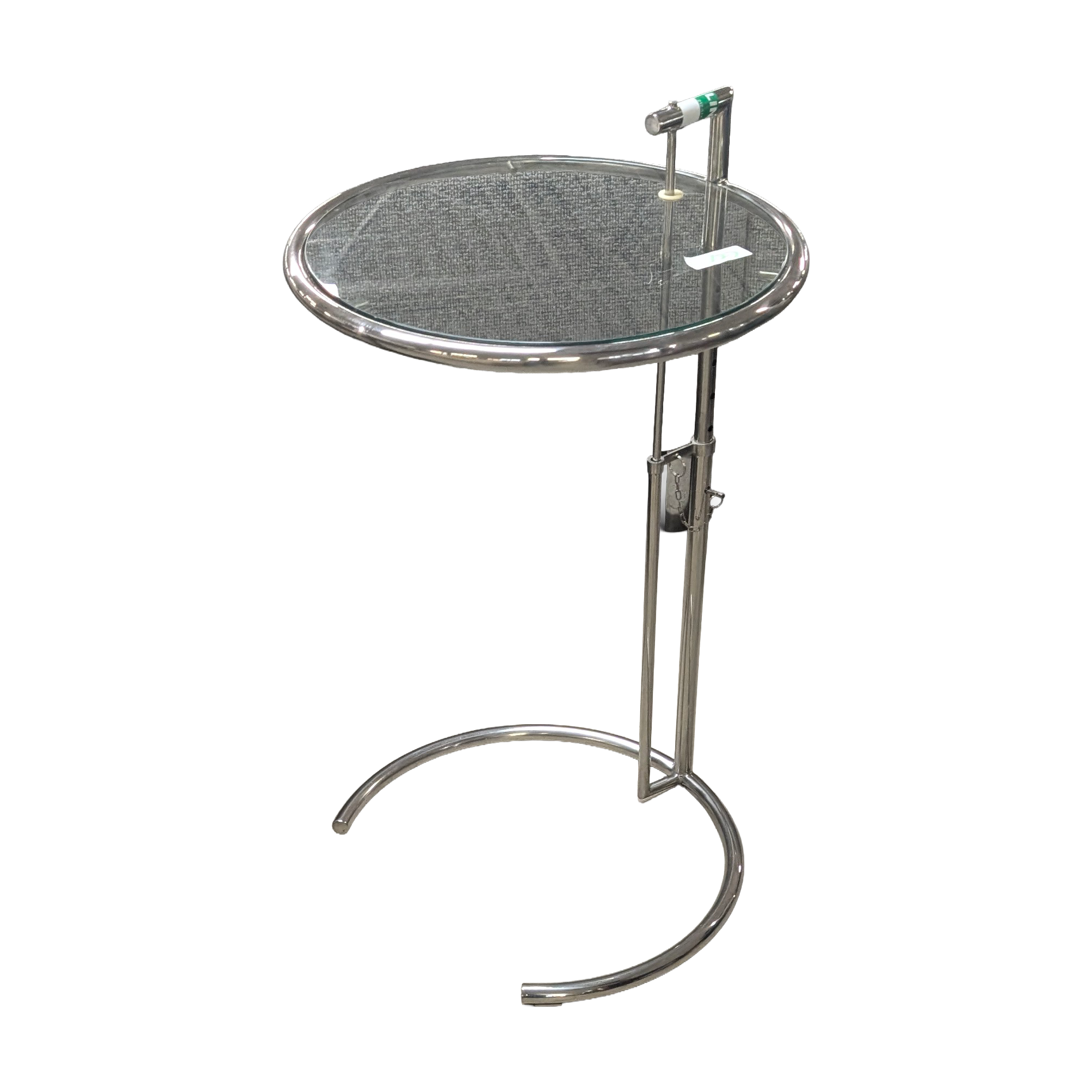 Adjustable Round Glass End Table