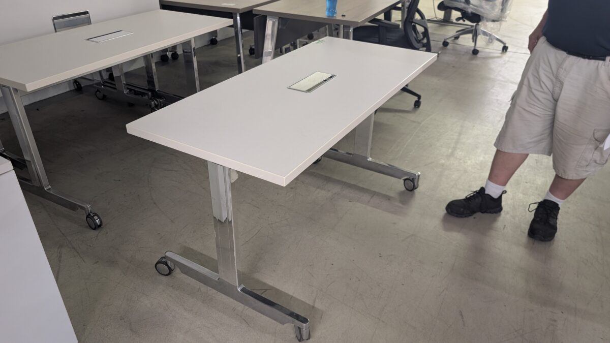 Bernhardt Flip-Top Table with Grommet photo