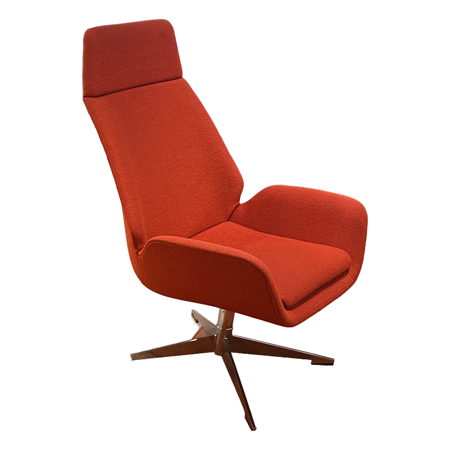 HBF Orange High-Back Swivel Chair