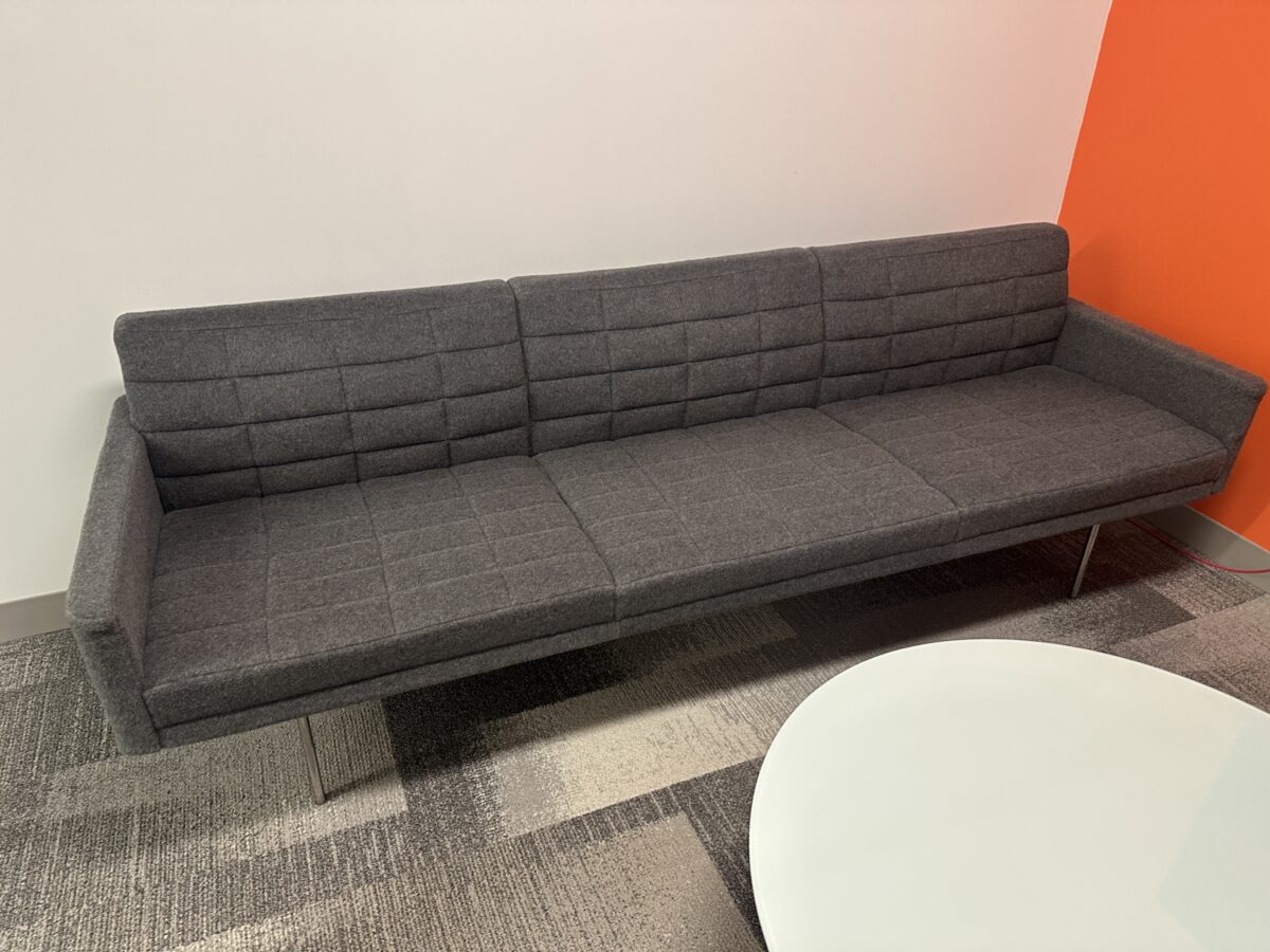 Geiger Gray Tuxedo Sofa photo