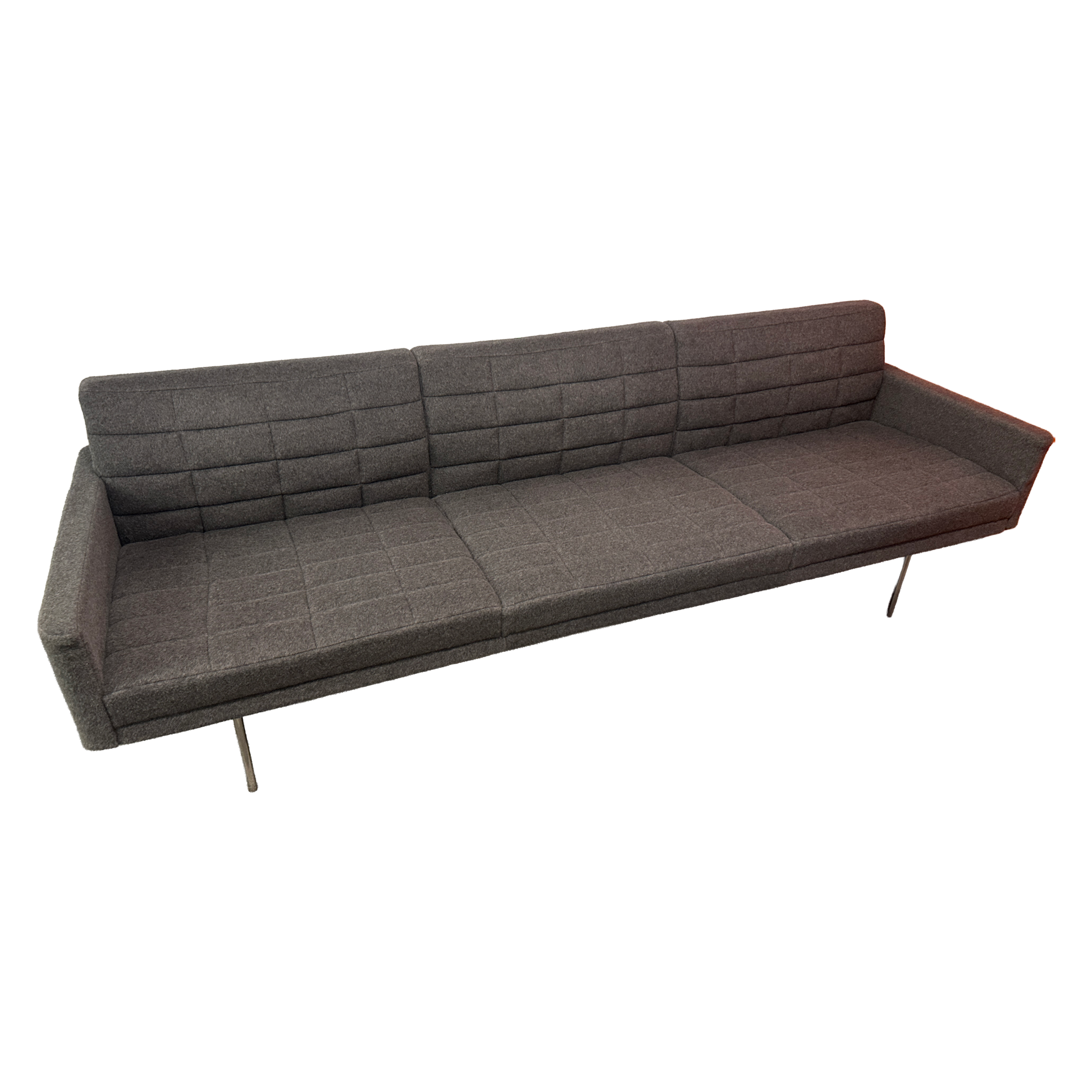Geiger Tuxedo Sofa with Chrome Legs