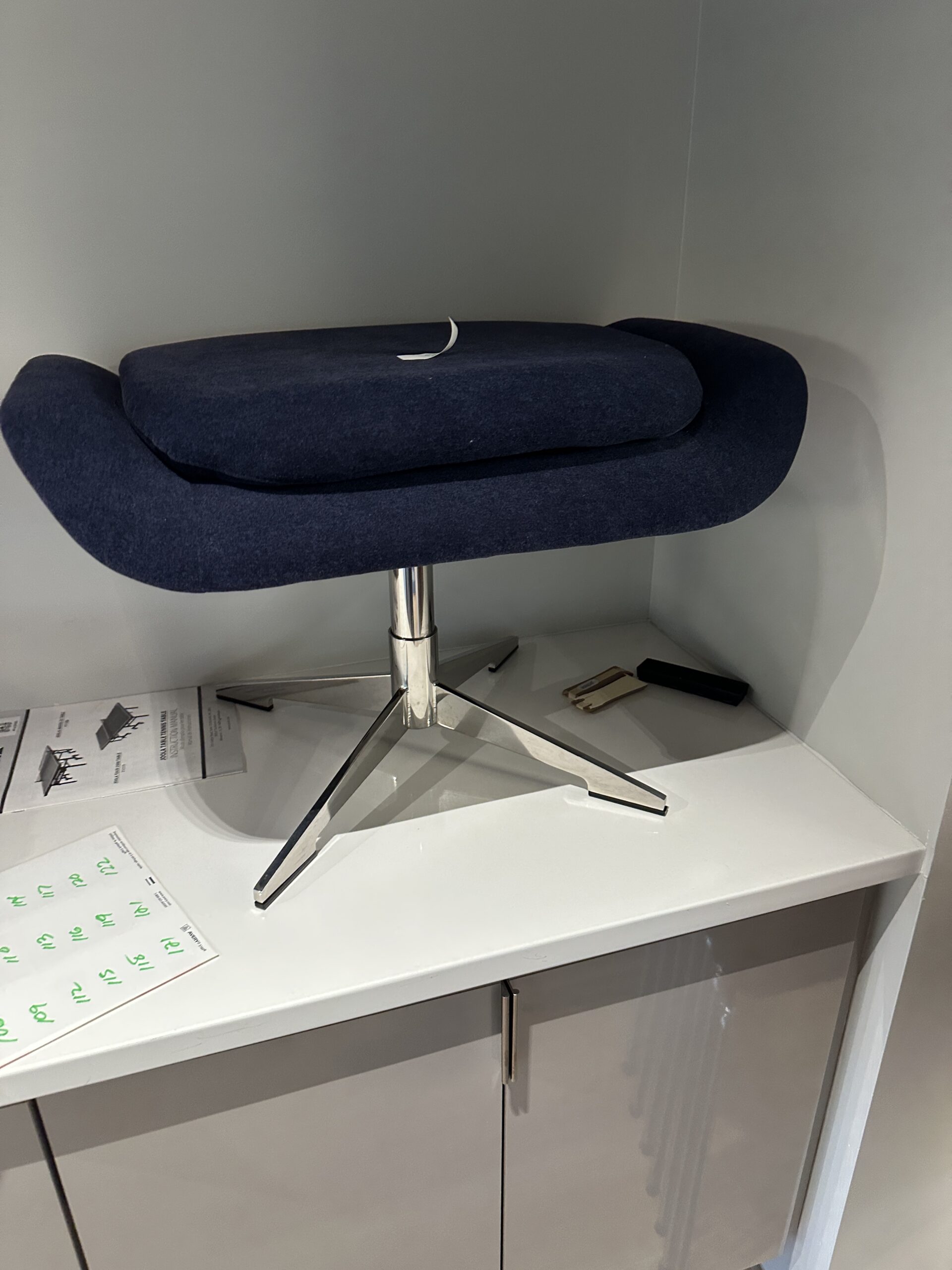 HBF High-Back Swivel Chair with Ottoman