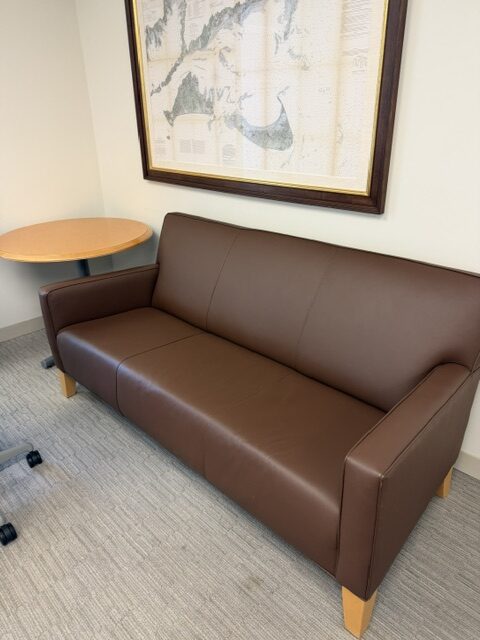 Cabot Wrenn Brown Leather Sofa