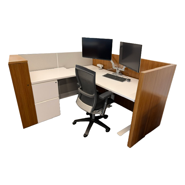 Knoll L-Shaped Sit-Stand Workstations