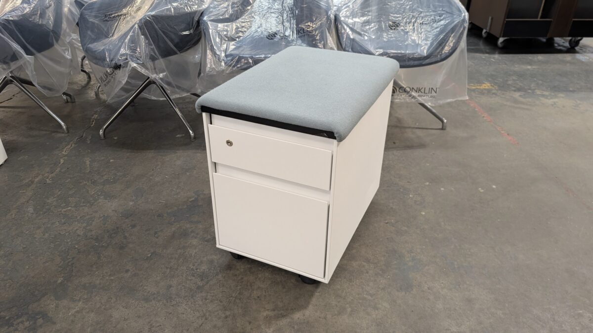Blue Steelcase Mobile Pedestals photo